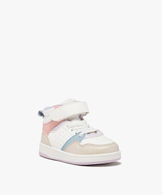 baskets mid-cut motif geometriques bebe fille blanc baskets et tennisE435001_2