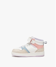 baskets mid-cut motif geometriques bebe fille blanc baskets et tennisE435001_3
