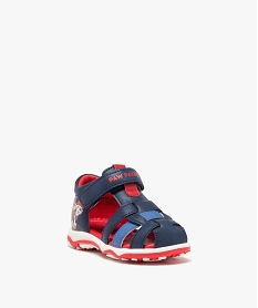 sandales bebe garcon avec bout semi-ferme et scratch - pat patrouille bleu standard sandales et nu-piedsE436201_2