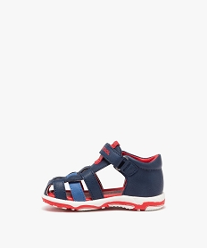sandales bebe garcon avec bout semi-ferme et scratch - pat patrouille bleu standard sandales et nu-piedsE436201_3