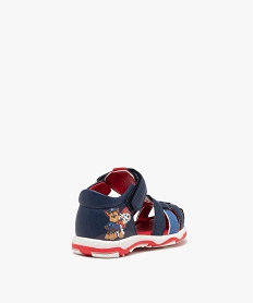 sandales bebe garcon avec bout semi-ferme et scratch - pat patrouille bleu standard sandales et nu-piedsE436201_4