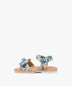 sandales bebe fille a scratch et noeud fantaisie a motifs coloris assortis sandales et nu-piedsE436901_3