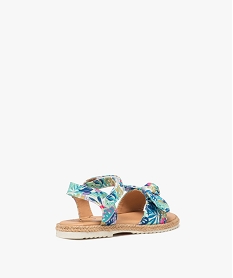 sandales bebe fille a scratch et noeud fantaisie a motifs coloris assortis sandales et nu-piedsE436901_4