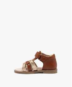 sandales bebe fille a scratch et brides pailletees orange sandales et nu-piedsE437601_3