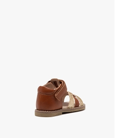 sandales bebe fille a scratch et brides pailletees orange sandales et nu-piedsE437601_4