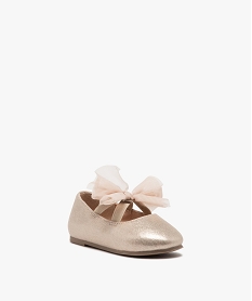 ballerines bebe fille unies a paillettes avec noeud en tulle fantaisie jauneE438501_2