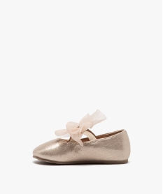 ballerines bebe fille unies a paillettes avec noeud en tulle fantaisie jauneE438501_3