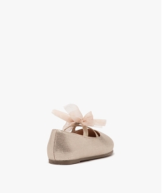 ballerines bebe fille unies a paillettes avec noeud en tulle fantaisie jauneE438501_4