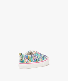 baskets en toile imprime tropical a lacets elastiques bebe fille multicolore baskets et tennisE439601_4