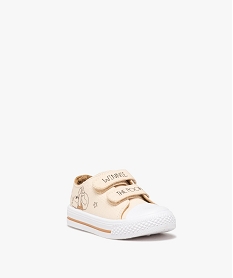 baskets bebe garcon en toile avec double scratch imprimees winnie lourson beige baskets et tennisE440001_2