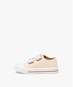 baskets bebe garcon en toile avec double scratch imprimees winnie lourson beige baskets et tennisE440001_3