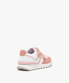 baskets fille a semelle epaisse crantee et double scratch - hobiz rose chine basketsE441801_4