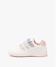 tennis a scratch et paillettes fille blanc standard basketsE444201_3