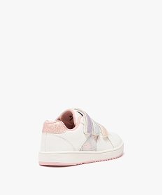tennis a scratch et paillettes fille blanc standard basketsE444201_4