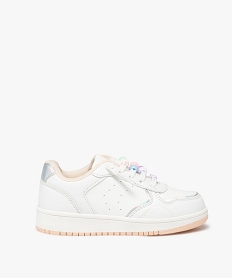 GEMO Baskets avec lacets élastiques fantaisie fille - Lovely Wings blanc standard