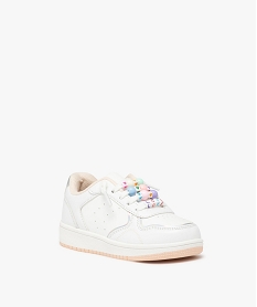 baskets avec lacets elastiques fantaisie fille - lovely wings blanc standard basketsE444601_2