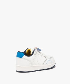 baskets garcon unies a lacets elastiques customises blanc  bleu basketsE444901_4
