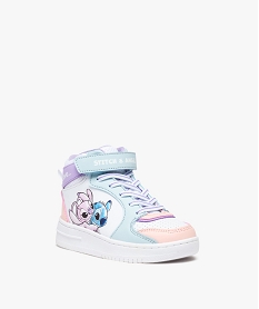 baskets fille mid-cut stitch et angel a zip - disney blanc chine basketsE445301_2