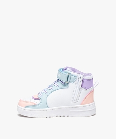 baskets fille mid-cut stitch et angel a zip - disney blanc chine basketsE445301_3