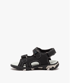 sandales garcon sport a semelle crantee avec brides a scratch noir vif sandales et nu-piedsE446901_3