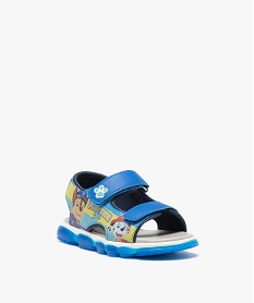 sandales garcon a scratch et semelle lumineuse - pat patrouille bleu standard sandales et nu-piedsE447901_2