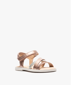 sandales fille a fines brides metallisees et scratch – geox rose vifE448001_2
