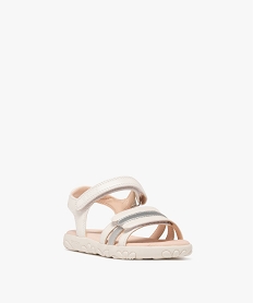sandales fille a scratch et semelle sportswear fantaisie - geox blancE448101_2