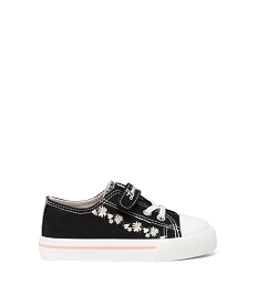 GEMO Tennis en toile brodée à bout renforcé fille noir standard