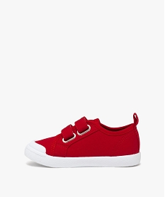 baskets garcon en toile unie avec double scratch rouge tennis en toile du 24 au 40E453501_3