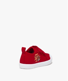baskets garcon en toile unie avec double scratch rouge tennis en toile du 24 au 40E453501_4