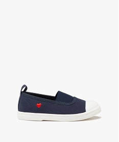 GEMO Chaussures en toile avec élastique et bout renforcé fille Bleu