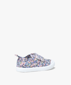 tennis fille en toile imprimee a fleurs avec double scratch bleu chine basketsE453901_4