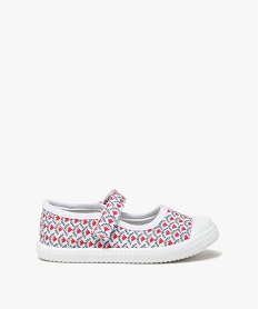 ballerines fille en toile imprimee et a scratch multicolore tennis en toileE454101_1