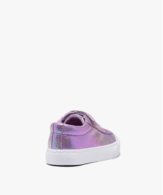 baskets fille unies dessus metallise avec scratch violet basketsE454301_4