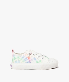 baskets fille en toile effet tie and dye multicolore tennis en toileE454401_1