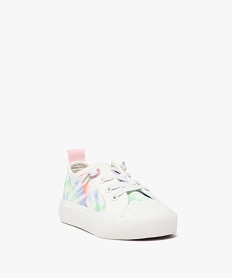 baskets fille en toile effet tie and dye multicolore tennis en toileE454401_2