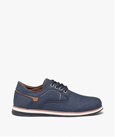 derbies garcon unis a lacets avec semelle a lisere bleuE455001_1