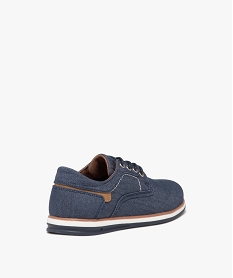 derbies garcon unis a lacets avec semelle a lisere bleu chaussures bassesE455001_4