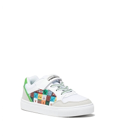 baskets basses multimatieres imprimees garcon - minecraft blanc standard basketsE457201_2
