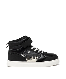 GEMO Baskets mid-cut à motifs manga garçon Noir