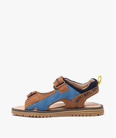 sandales garcon sportswear a double scratch - gepy marron standard sandales et nu-piedsE459901_3