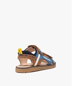 sandales garcon sportswear a double scratch - gepy marron standard sandales et nu-piedsE459901_4