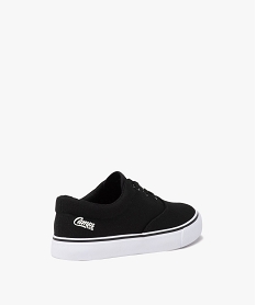 baskets garcon en toile unie a semelle epaisse a lisere - camps united noir standard tennis en toile du 24 au 40E460701_4