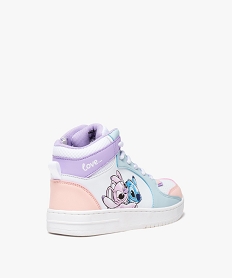 baskets fille mid-cut pastel a zip imprimees stitch et angel - disney blanc basketsE463601_4