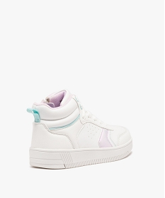baskets fille montantes style retro a lacets et a zip blanc chine basketsE463801_4