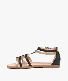 sandales fille zippees a brides metallisees – geox noir standard sandales et nu-piedsE464001_3