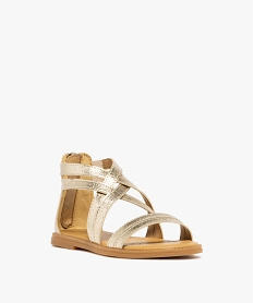 sandales fille multibrides metallisees a talon ferme - geox gold sandales et nu-piedsE464101_2
