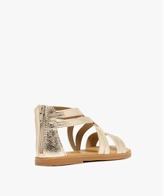 sandales fille multibrides metallisees a talon ferme - geox gold sandales et nu-piedsE464101_4