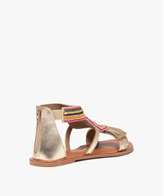 sandales fille dessus en perles colorees avec talon ferme a zip jauneE465001_4
