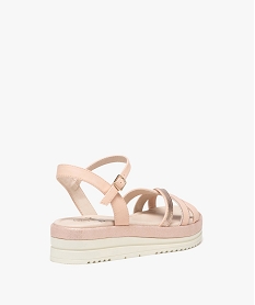 sandales fille compensees a brides unies avec details brillants nudeE465501_4